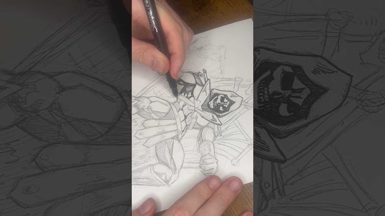 Lets Draw; SKELETOR from Masters of the Universe #art #comicart #drawing #inking
