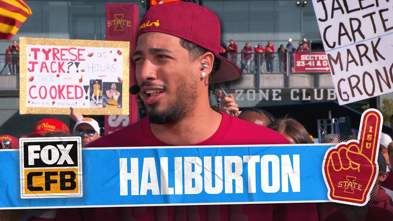 NBA star Tyrese Haliburton joined BNK to cheer on alma mater Iowa State in Cy-Hawk rivalry vs. Iowa