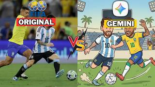 Gemini দিয়ে FIFA 26 তৈরি করলাম | Brazil Vs Argentina Ai Football Match #gemini #fifa26 #football