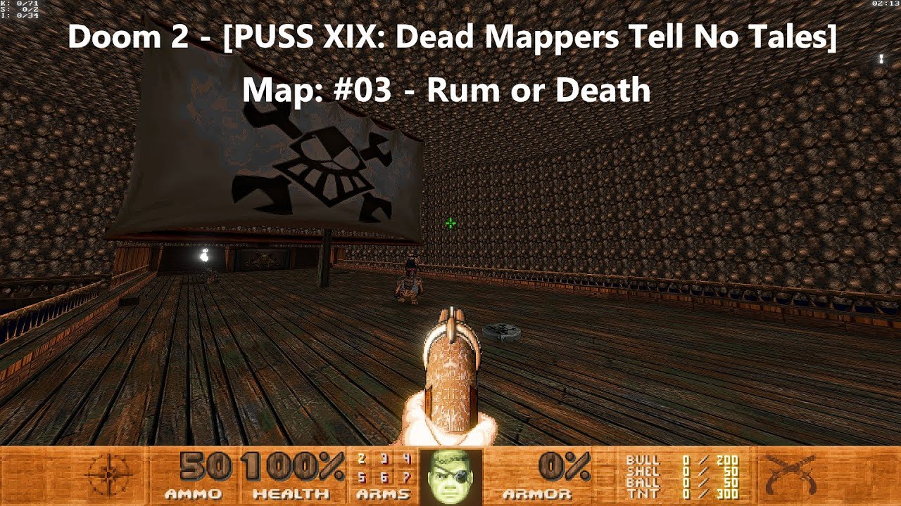 Doom 2 - [PUSS XIX: Dead Mappers Tell No Tales] - Map: #03 - Rum or Death - [4K60ᶠᵖˢ]