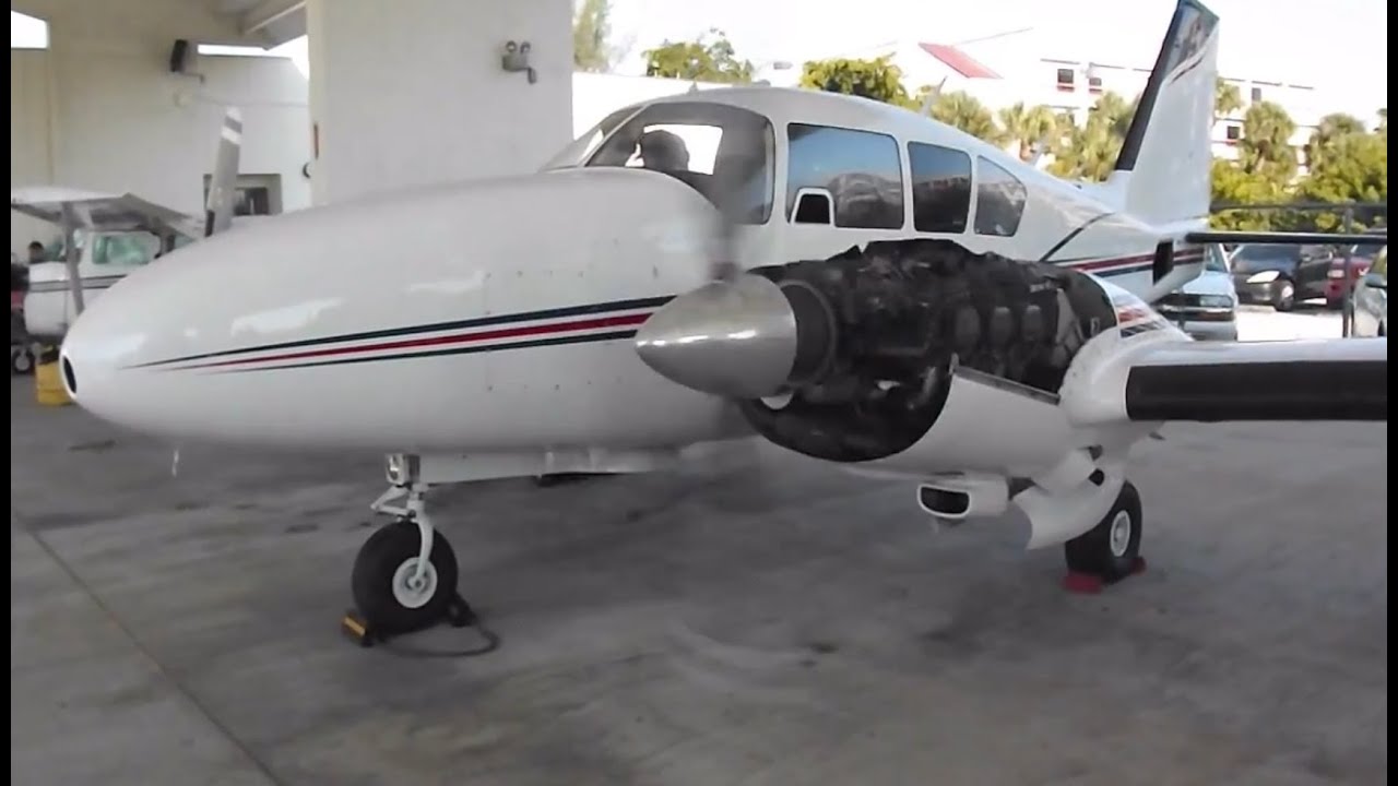 PiperAztec Engine Start at Baker Aviation YouTube