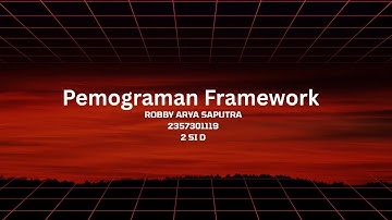 Pertemuan 12 Pemograman Framework