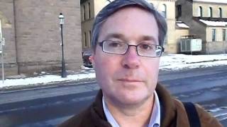 Play video: Albert MLA Wayne Steeves is caught Jaywalking by Blogger