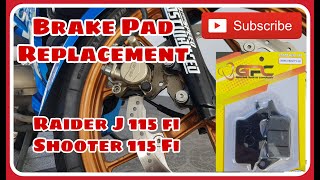 Easiest Way to Replace Your Brake Pad! Recommended for  Raider j fi & Shooter fi (Tagalog)