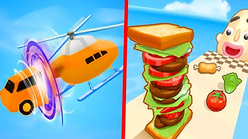 Shape shifting vs Sandwich runner ALL LEVEL Android ios gameplay