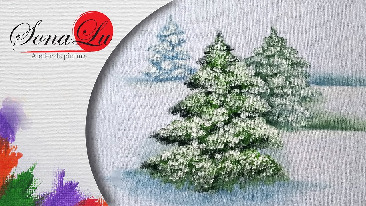 Aula 650 - Pinheiros com Neve em Detalhes