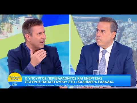 Ο ΥΠΕΝ Σταύρος Παπασταύρου στην εκπομπή "Καλημέρα Ελλάδα" στον Ant1