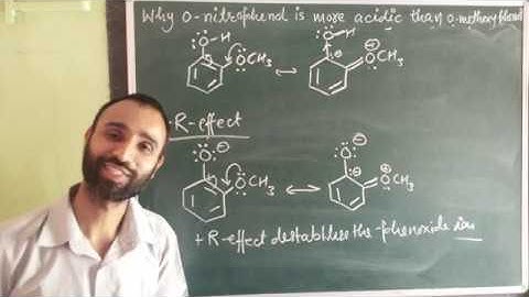 GOC | Why o-nitrophenol is more acidic than o-methoxyphenol ?