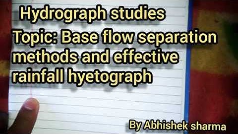 Flood Hydrograph studies(part-2)