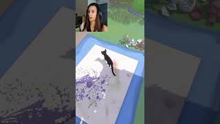 Demon kitty is painting😺 #cats #catshorts #funnycats #catgames #catpainting