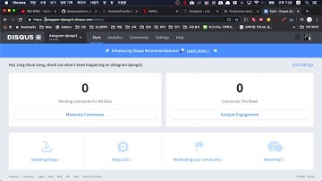 [오지랖 파이썬 웹 프로그래밍] 5장 Dstagram 17 - Disqus 설치와 활용 - django-disqus install