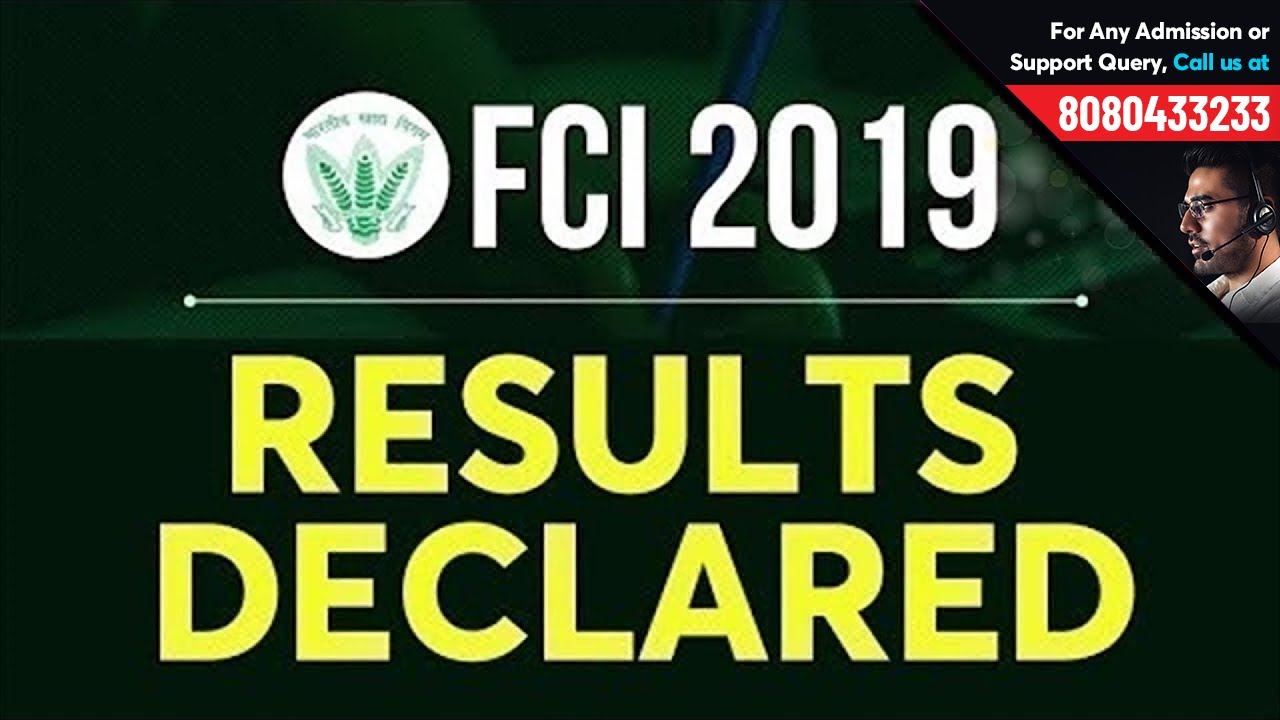 FCI Results 2019 Declared | Check FCI Expected Cut Off 2019 for Phase 1 | FCI North Zone Results