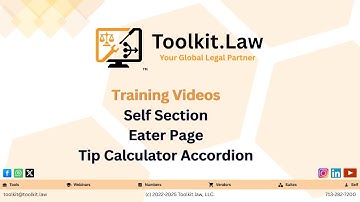 Toolkit.law Tip Calculator Simplify Client Meal Expenses and Group Billing