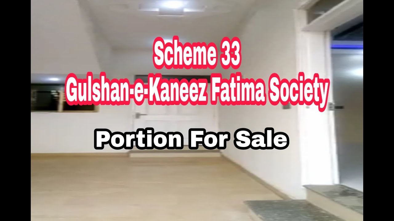 GulshaneKaneez Fatima Society Portion For Sale Scheme 33 Karachi