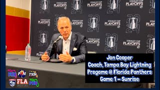 Jon Cooper, Tampa Bay Lightning Pregame — Game 1 at Florida Panthers