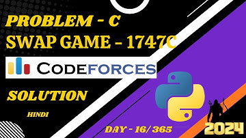 Codeforces Problem - C | Swap Game | Solution by - Gaurav Mehta