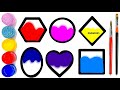 Learn shapes name & Colours name| 2d shapes,drawing for kids|circle,triangle, Square|Preschool video