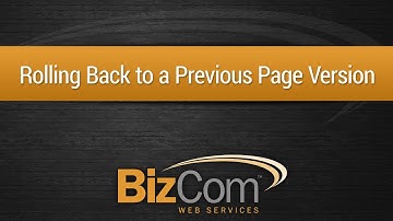 Rolling Back to Previous Pages in the BizCom CMS