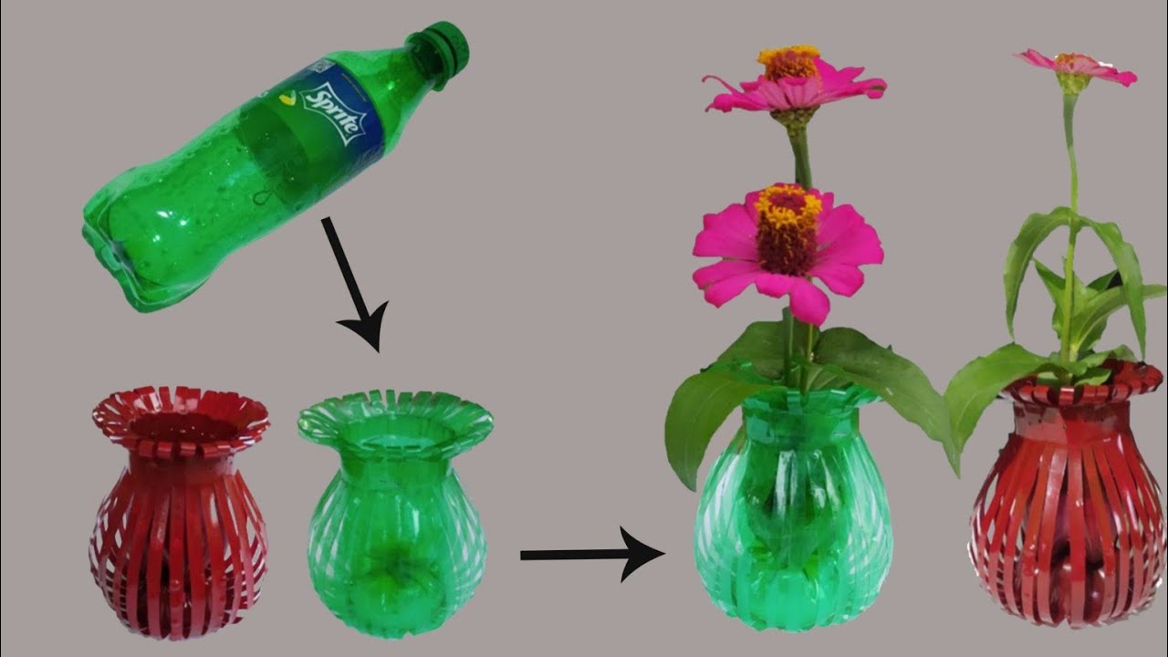 Contoh Gambar Vas Bunga Dari Botol Bekas