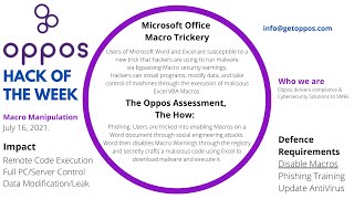 Security - Oppos Hack Of The Week July 16, 2021 -Information Video