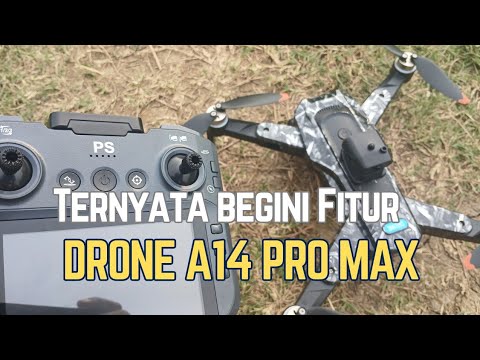 Drone A14 Pro Max sedang terbang stabil dengan remote layar (Source = herilelono)