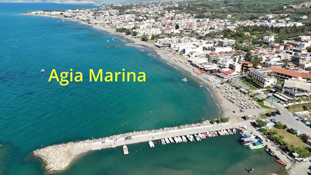 Agia Marina – Chania – Kreta von oben – 4K Drohnenvideo