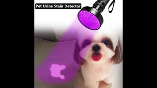 UV Flashlight 100 LEDs Ultra Violet Detector Light for, Scorpions, Dog Cat Urine Pet Stains Bed Bugs