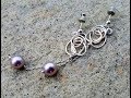 Sophistication - Silver Wire wrapped Pearl drop post earrings