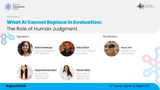 What AI Cannot Replace in Evaluation: The Role of Human Judgment: gLOCAL Evaluation Week 2026