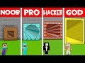 NOOB FOUND THE LONGEST TUNNEL! TUNNEL HOUSE in Minecraft NOOB vs PRO vs HACKER vs GOD (Animation)