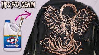 How To Paint Denim Jacket With Bleach Affordable And Cool Customization