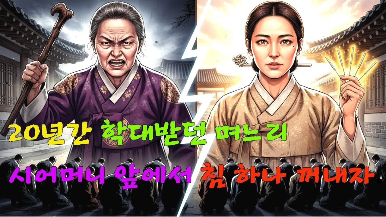 20년간 학대받던 며느리, 시어머니 앞에서 침하나 꺼내자 #시어머니 #며느리 #조선시대 #의녀 #내의원 #침술 #한의학 #괴질 #역병 #학대