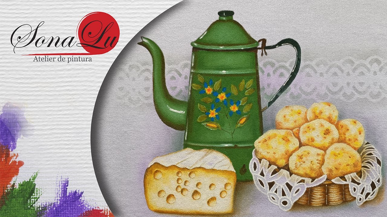 Aula 852 - Bule com Pão de Queijo em Pano de Prato