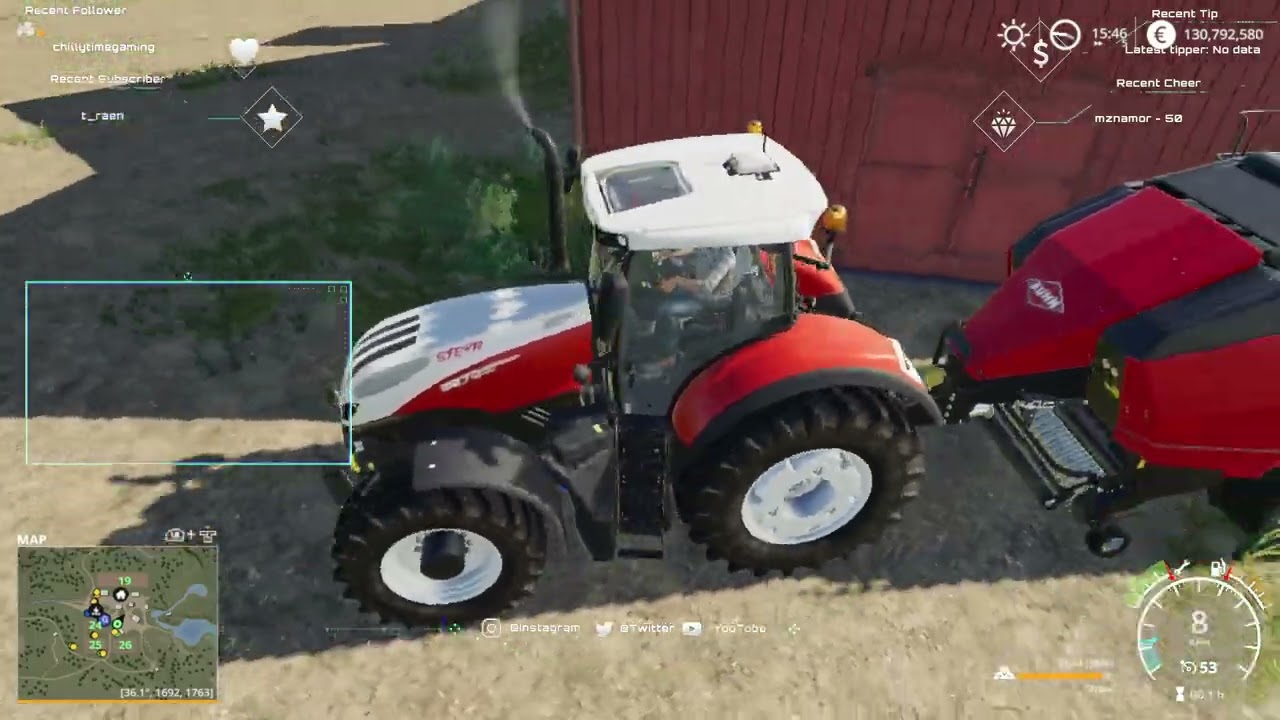 testing out the overlay with farm simulator 19
