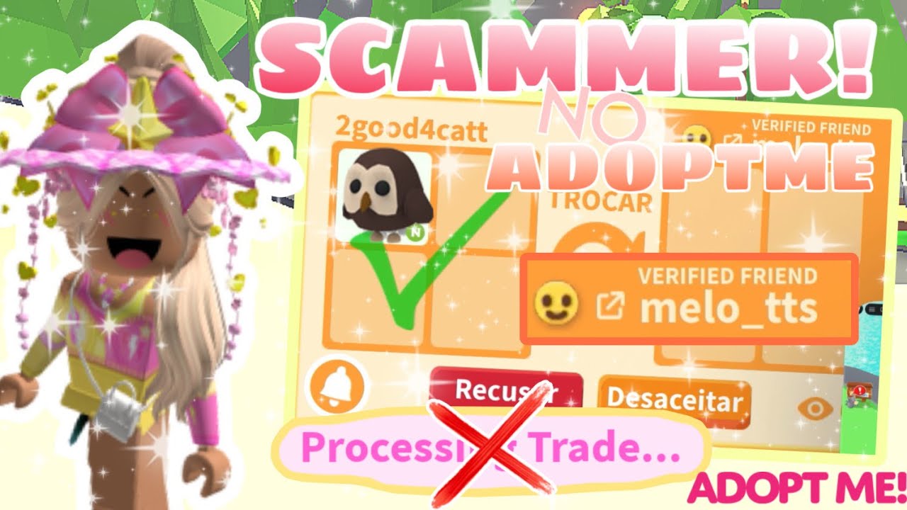 Fui ROUBADA no Adopt me ao vivo em um trade da pior forma possível (Nick: melo_tts)