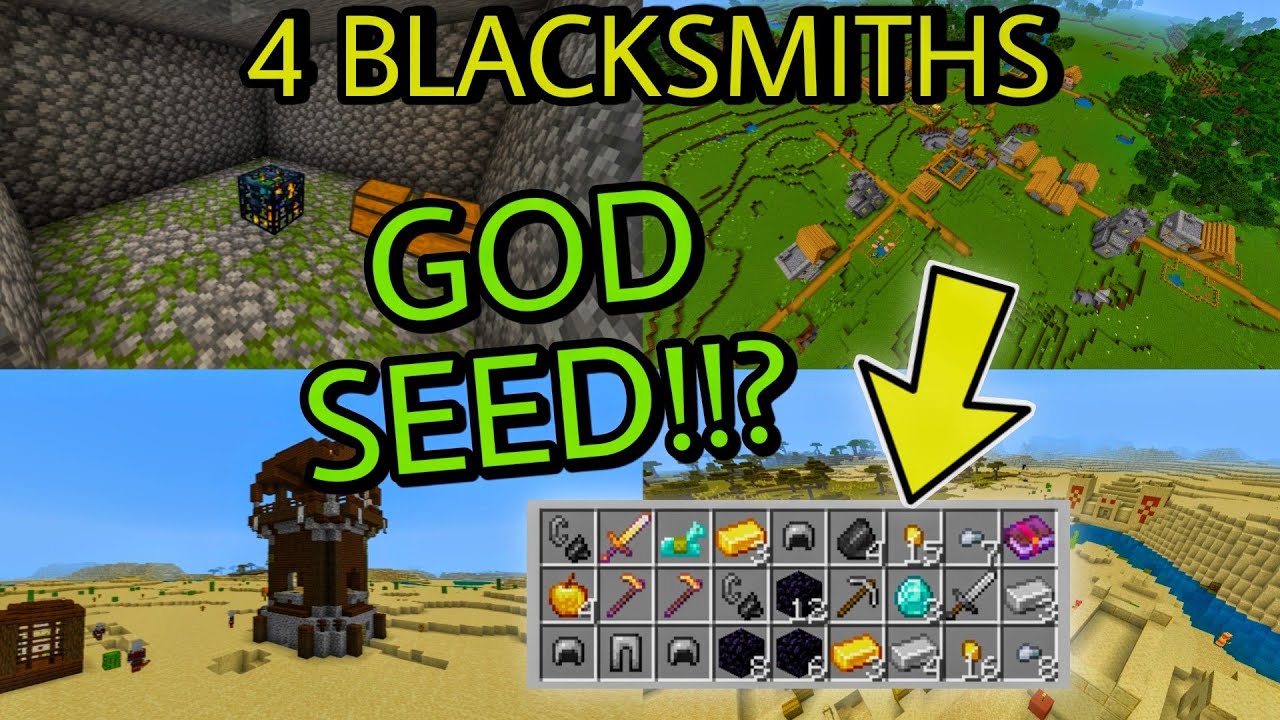💥[SEED] NEW Best Seed for Minecraft Bedrock 1.17.41 *4 Blacksmiths ...