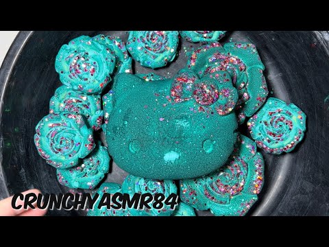 Teal Hello Kitty & Roses Crush | Oddly Satisfying | ASMR | Sleep Aid