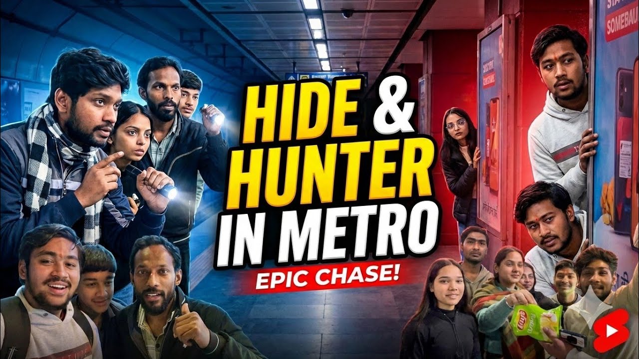 EXTREME Hide & Seek in Delhi Metro! (Rajiv Chowk to Azadpur) 🚇🏃‍♂️