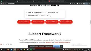 instalasi framework7 dengan teknik CLI