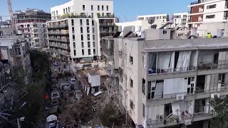 Drone video shows Iranian missile damage in Tel Aviv