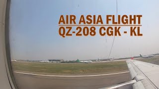 Take off and Landing with Air Asia QZ208 Jakarta to Kuala Lumpur [Indonesia - Malaysia]- GOPRO Video