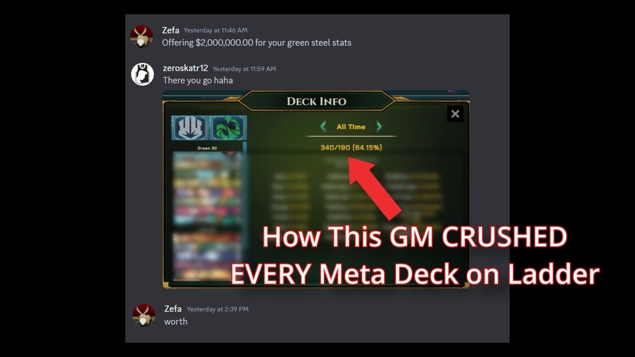 I BRIBED the BEST GREEN GM for the secret sauce!  ft. Green Steel discard king zeroskatr12
