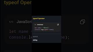 Information What is typeof Operator in JavaScript 🔍💻 #Shorts Guide