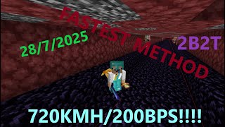 [720KMH] FASTEST TRAVELING METHOD ON 2B2T
