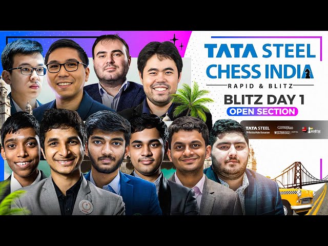 🔴Tata Steel Chess India Blitz 2023 Blitz Day 1 Round 1-9