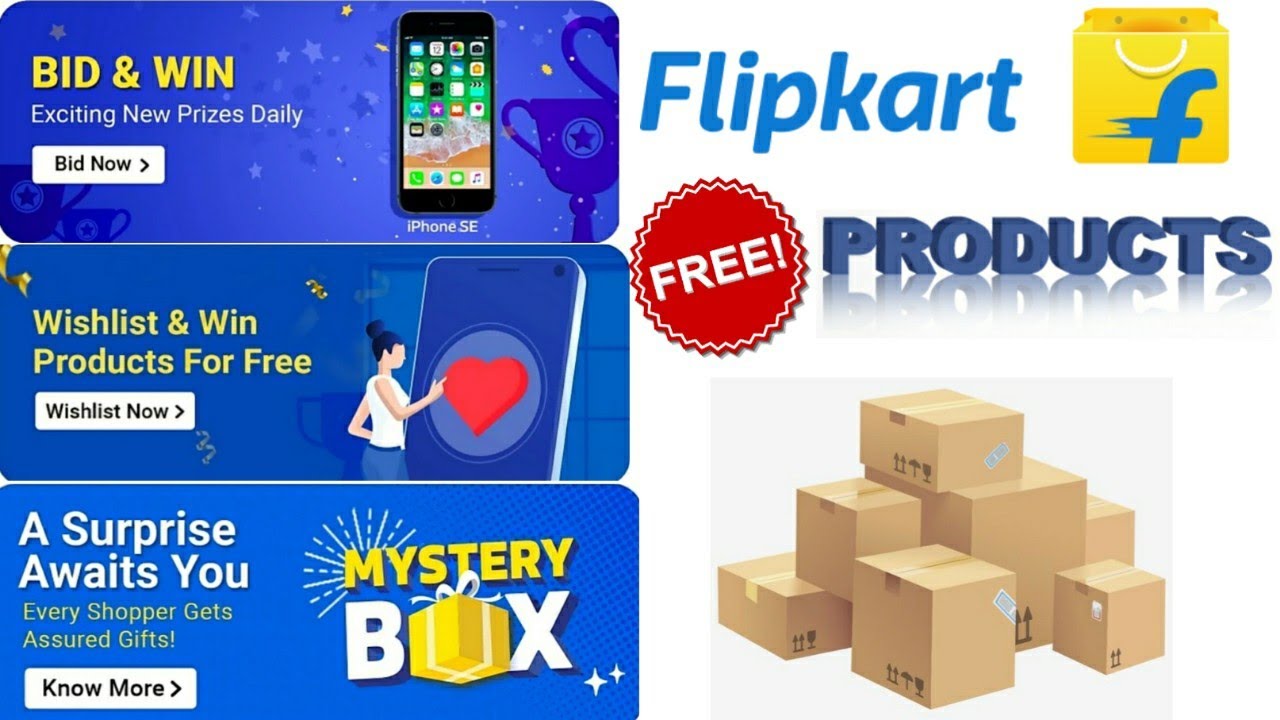 Flipkart New Free Products Offer / Bid & Win, Wishlist & Win Products