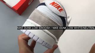 [UNBOXING] Nike Dunk Low Swoosh / Nike Dunk Low White/Neutral Grey-Midnight Navy FJ4227-001