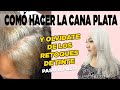 COMO HACER  LA CANA PLATA Y OLVÍDATE DE LOS RETOQUES DE TINTE. QUÍTATE 15 AÑOS DE ENCIMA PASO A PASO