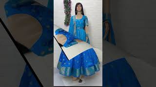 Designer gown from saree 😍Full tutorial on my YouTube channel #short #viral 
