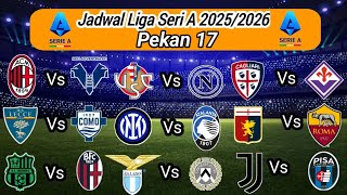 Italian League Schedule 2025_Inter vs Atalanta_Sassoulo vs Bologna_Ac Milan vs Cremonens_WEEK 17